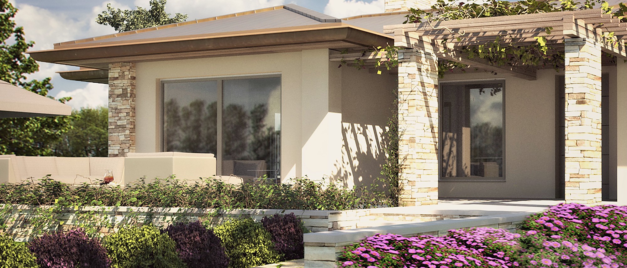 Casa in acciaio leggero, modello contemporanea